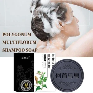 Hair Darkening Shampoo Natural Polygonum Essence Bar Shampoo Soap Women/Men New - Picture 1 of 8