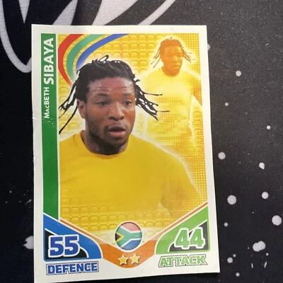 Match Attax World Cup 2010 Football Card - MacBeth Sibaya South Africa - Image 1 of 2