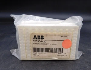 ABB Pre-Printed Vertical RC610 Terminal Block Markers 31-40 - Qty -24 sheets - Picture 1 of 4