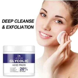 GLYCOLIC ACID 20% PADS Peel Wrinkles Acne Scars Melasma Age Spots 60ct. - Picture 1 of 7