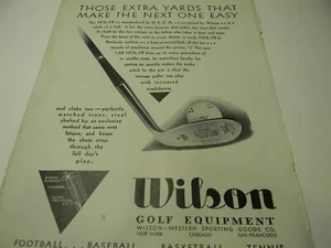 Vintage Wilson Golf Equipment Schläger & HOL-HI Ball Man Cave Print Ad 5H2H - Bild 1 von 4