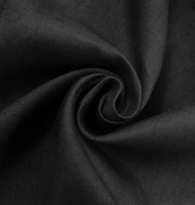 Black linen fabric 56” Width Sold By The Yard