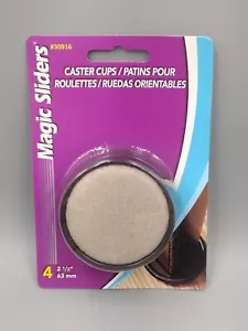 Magic Sliders 30916 Carpet Based Aluminum Caster Cups 2-1/2 in. (Pack of 4) - Picture 1 of 4