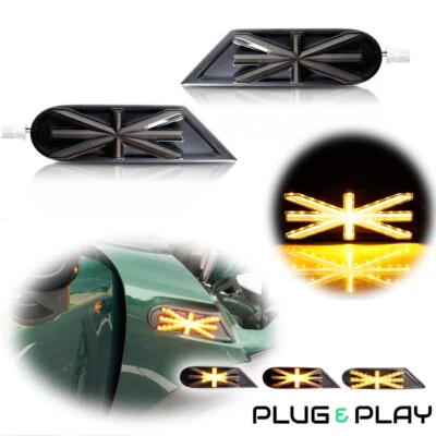 Smoke Lens Front Side Marker Amber LED Lamps For Mini Cooper R55 R56 R57 R58 R59 - Image 1 of 4