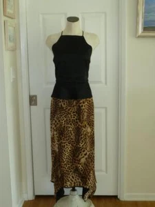 Juan Carlos Obando/Barneys Runway RTW 2015 Black+Leopard Open Back Maxi 8 $2400+ - Picture 1 of 21