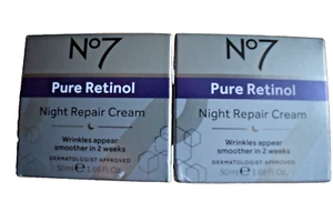 2x No7 Pure Retinol Night Repair Cream - 50ml (NEW) - Picture 1 of 1