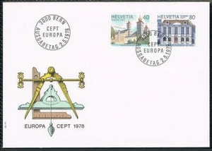 Switzerland 657-658,FDC.Michel 1128-1129. EUROPE CEPT-1978,Architecture. - Picture 1 of 1