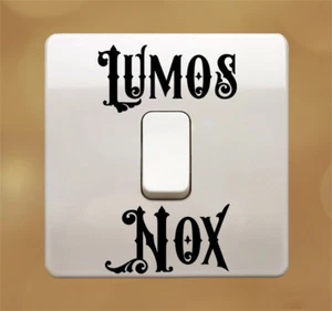 Pegatina Harry Potter Lumos Nox, calcomanía de vinilo pegatina para interruptor de luz - Imagen 1 de 2