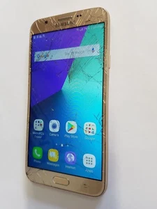 Metro Pcs Samsung Galaxy J7 Prime SM-J727T1 Gold Android Smart Cell Phone Gsm - Picture 1 of 4