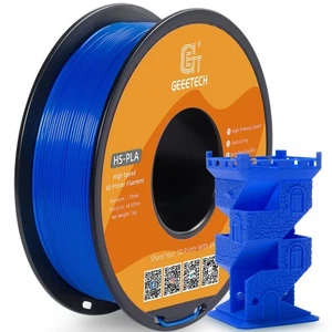 Geeetech 3D Printer Filament HS-PLA 1.75mm 1kg Blue High Speed Printing PLA - Picture 1 of 10