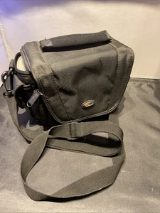 Genuine Lowepro Small Black Padded Camera Bag Case with Strap - Picture 1 of 6