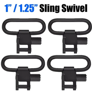 1"/1.25" Rifle Gun Sling Swivels Quick Detach Heavy Duty Steel Swivel Set 2/4Pcs - Picture 1 of 22