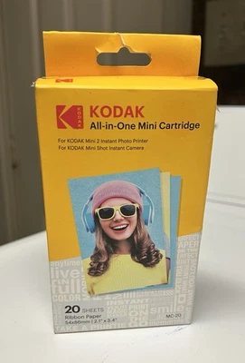 Kodak All-In-One Mini Cartridge 20 Sheets Paper Mini 2 Photo Printer NEW - Image 1 of 3
