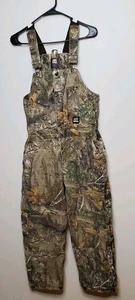 Berne Outdoor Bib Overalls Youth Large Camo Insulated Hunting Zip Leg Quilted - Picture 1 of 14