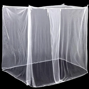 Mosquito Net for Bed 4 Corner Canopy Tent Foldable Polyester Mesh for Home Trave - Picture 1 of 15