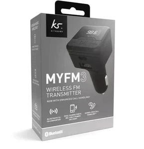 Kitsound MYFM3 Wireless to FM Audio Converter KSMYFM3 Bluetooth Converter - Schwarz - Bild 1 von 24