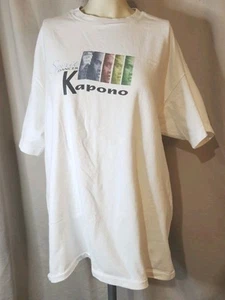 T-shirt vintage anni 90 Spirit Dancer Kapono Hanes Beefy-T bianca punto singolo USA taglia XL - Foto 1 di 9