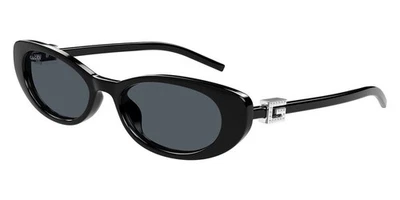 GUCCI GG1680S 002 Black Silver Stones Grey Lens Oval Sunglasses AUTHENTIC - Image 1 of 4
