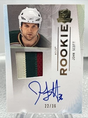 2009-10 Upper Deck THE CUP - John Scott GOLD ROOKIE PATCH AUTO /36  - Image 1 of 4
