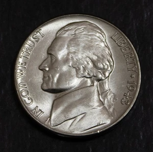 1943 P Jefferson Nickel Choice BU Lote F 872 - Imagen 1 de 2