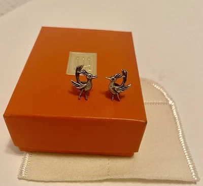 Difícil de Encontrar Raro James Avery Esterlina Roadrunner Post Pendientes UTSA FANS Foto 1 de 4