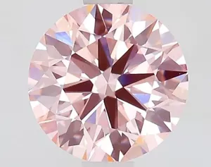 Round 1.35 Cts Fancy Pinkish Pink VS1 IGI Certified Lab Grown CVD Diamond ROUND - Picture 1 of 12
