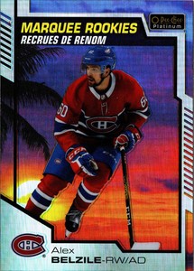 2020-21 UD O-Pee-Chee Platinum Marquee Rookies Sunset ALEX BELZILE #187 OPC RC