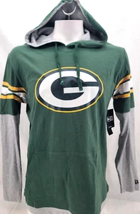 NEW Green Bay Packers Green NFL Team New Era Green Hoodie LS Layered Shirt Men L - Picture 1 of 9