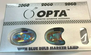 HALOGEN DRIVING SPOT /FOG LIGHTS OPTA W/BLUE MARKER LAMPS OP-2060 DB - Picture 1 of 8