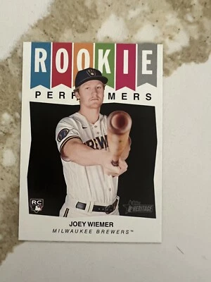 Joey Wiemer Milwaukee Brewers 2023 Heritage High Number Rookie Performers #RP-9 - Image 1 of 2