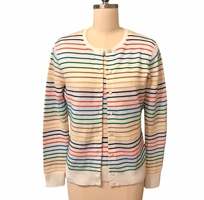 Cárdigan Brooks Brothers Supima conjunto doble rayas multicolor para mujer talla S/M Foto 1 de 4