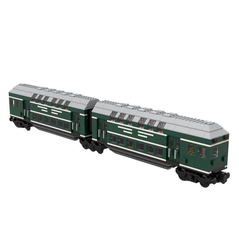 Custom MOC-139977 German Trains Carriage Doppelstockwagen Model (1614 Parts) - Image 1 of 4