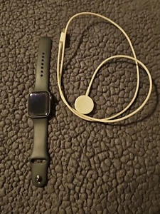 Apple Watch Series 5 40mm Black with Black leather Band - S/M In Very Good Condi - Picture 1 of 5