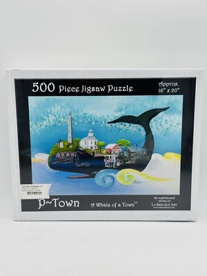 P-Town “A Whale Of A Town” Providence Town RI La Brecque Art 500 Pc Puzzle New - Image 1 of 4