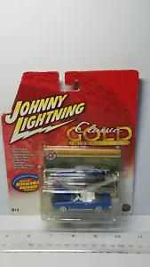 1/64 Johnny Lightning 1969 Pontiac Firebird Cabrio Blue & White Interior - Bild 1 von 3