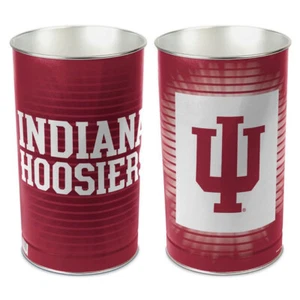 NCAA Indiana Hoosiers College 15" Metal Wastebasket Trashcan - Picture 1 of 1