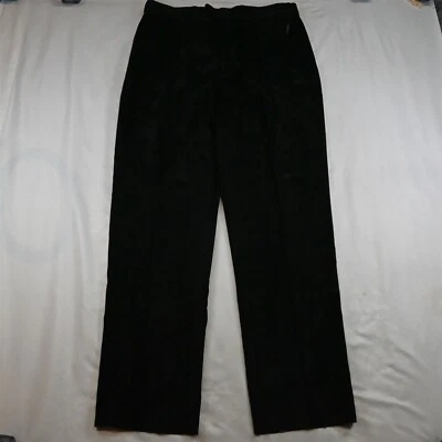 NEW Linea Naturale 40 Black Corduroy Flat Front Dress Pants - Image 1 of 3