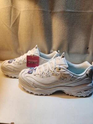 Skechers D'Lites 11931 WSL White/Silver Womens Size 9.5 Memory Foam Air-Cooled - Image 1 of 4