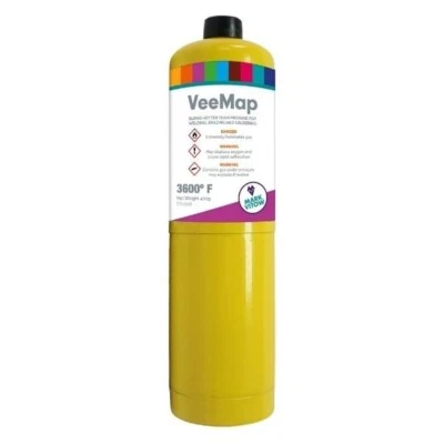 MARK VITOW 1 x Yellow MAPP /MAP+ Pro Gas Cylinder 400g Disposable Bottle Fast Delivery