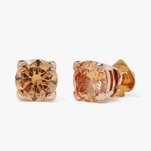 NUEVO CON ETIQUETAS Aretes Kate Spade Redondos Corazón Punta $38 Topacio Colorado Claro - Imagen 1 de 6