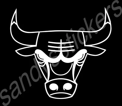 2 Chicago Bulls Vinyl Decals Stickers - Car Truck Window 5.75" Wide - Image 1 of 2