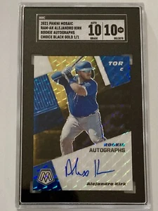 2021 Panini Mosaic Alejandro Kirk RC SGC 10 w/10 Auto Choice Black Gold 1/1 - Bild 1 von 2
