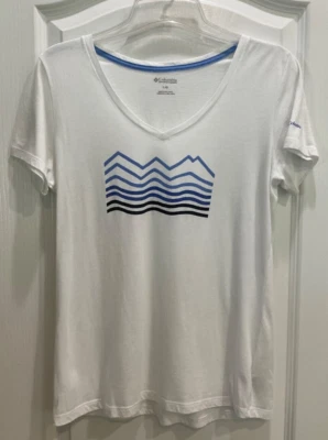 Columbia Sportswear Mujer Camiseta Talla Grande Blanca Cuello en V Manga Corta 30 Foto 1 de 4