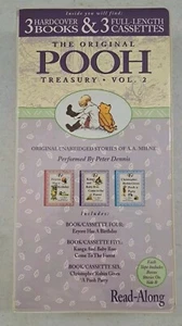 VTG-The Original Pooh Treasury-Volume 2-3 Cassettes-3 Books-Milne-Peter Dennis - Imagen 1 de 9