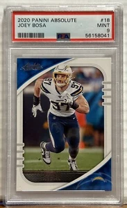 2020 Panini Absolute 18 Joey Boza PSA Mint 9 Los Angeles Chargers - Picture 1 of 2