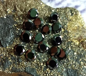 EGL Certified 4 mm Natural Black Sapphire 20 Pcs Lot Round Shape Loose Gemstone - Picture 1 of 8