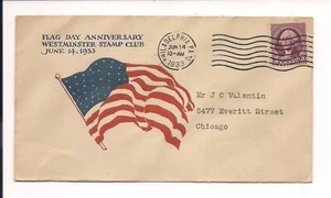 FDC USA stamped envelope Cachet 1933 Flag Day Anniversary - Philadelphia, PA - Picture 1 of 2
