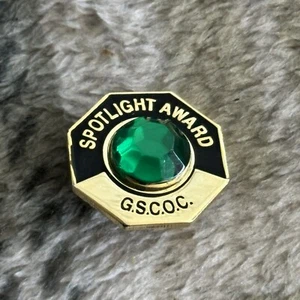 Girl Scout Spotlight Award Pin GSCOC Green - Picture 1 of 2
