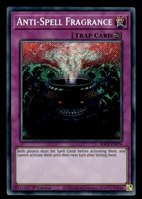 Tarjeta secreta rara Yugioh fragancia anti-hechizos RA02-EN076 Foto 1 de 2