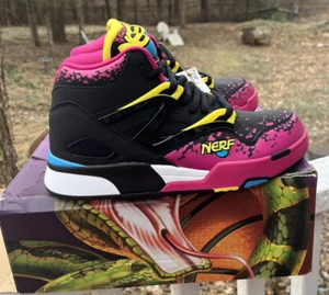 NERF REEBOK CLASSIC PUMP OMNI ZONE 2 II Negro Rosa Azul Amarillo GY8069 US 7.5 - Imagen 1 de 10
